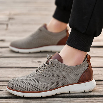 Large Size Comfortable Men's Shoes Light Fashion Casual Sports Shoes Breathable Flying Mesh Top Loafers