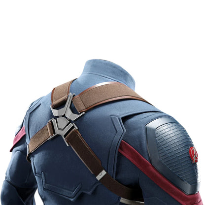 High Quality Adult Superhero Captain Steven Rogers Cosplay Costume Battle Uniform Costume  Halloween Carnival Helmet Boots