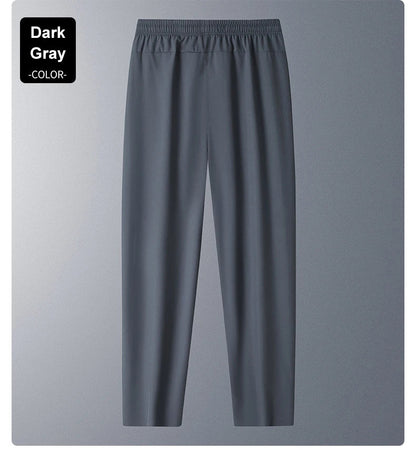Running Pants Cooling Summer Ice Silk Pants Soft Stretchy Pant Loose Casual Quick-Dry Workout UV Protection Lightweight Trousers