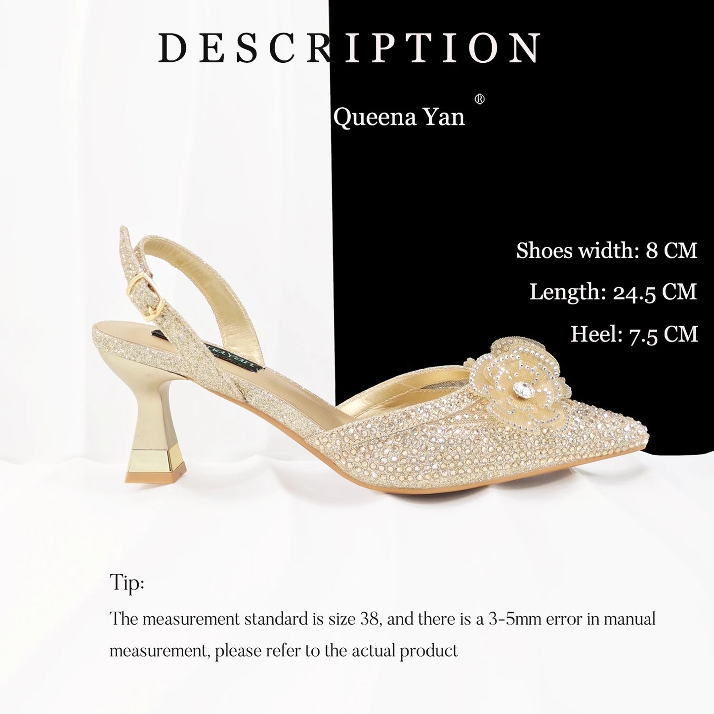 African-Inspired Evening Shoes and Handmade Clutch Set Pointed Toe High-Heel Women's Footwear and Matching Bag