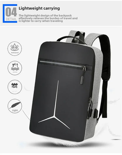 New Anti-theft USB Waterproof Hard Case Travel Smart Laptop Motorcycle Backpack Man EVA Fashion Business Men's Shell Backpack