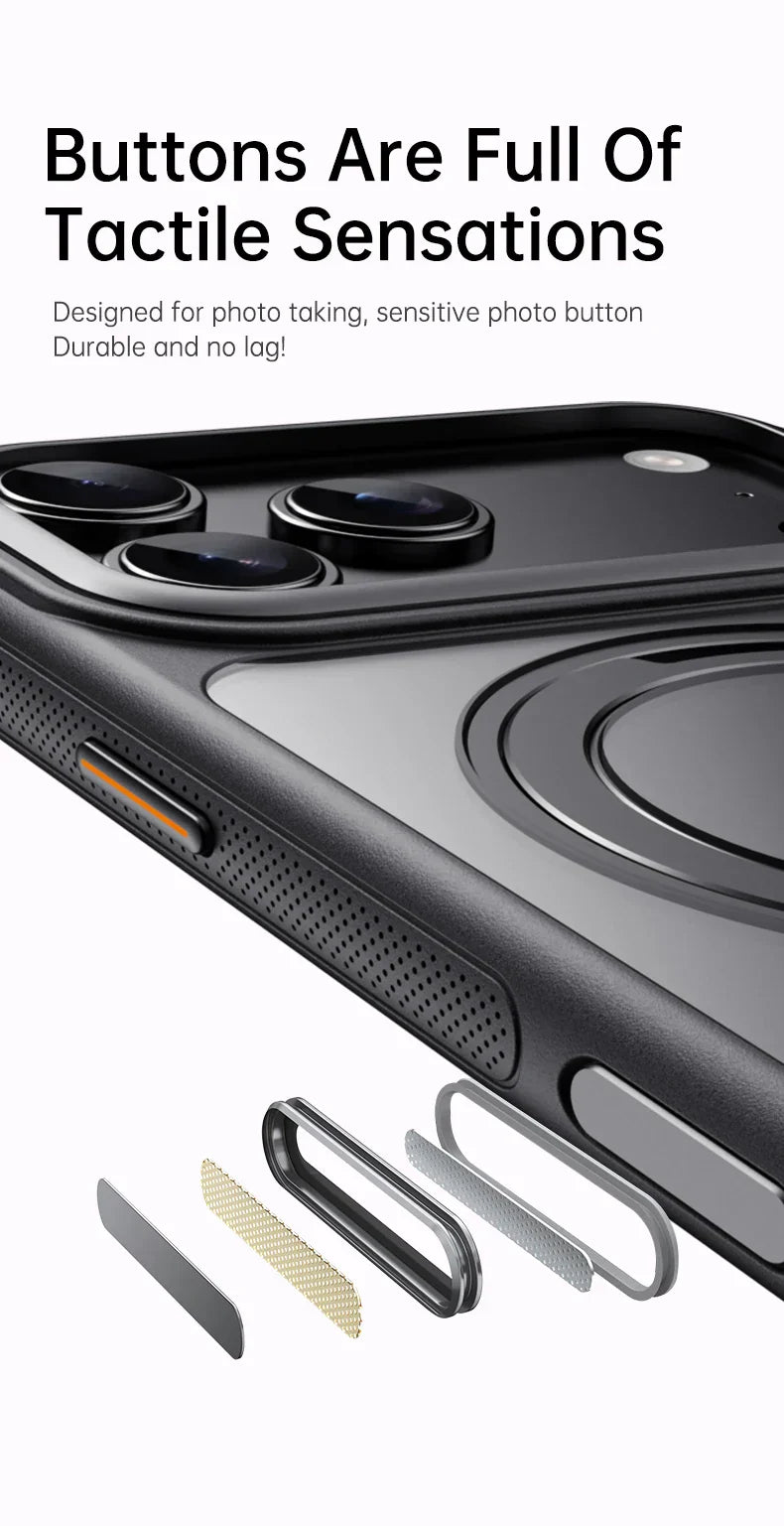 Magnetic 360 Degrees Rotating Ring Holder Case For iPhone 17 Pro Max / 17 Air