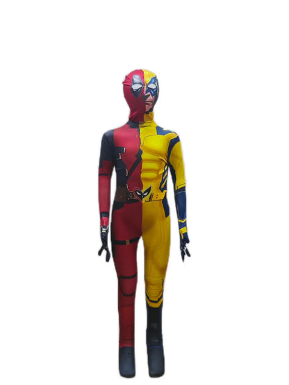 Deadpool Costume Kids Movie Superhero Deadpool Child Costume Adult Deadpool Cosplay Jumpsuit Sword Set Boys Halloween Gifts