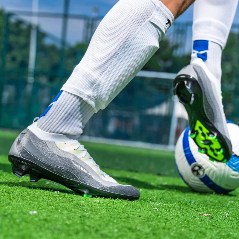 Men's Sports Football Shoes Fg/Ag Long Nail Adult Artificial Grassland Durable Training Specific Shoes High-Tops Non Slip Shoes