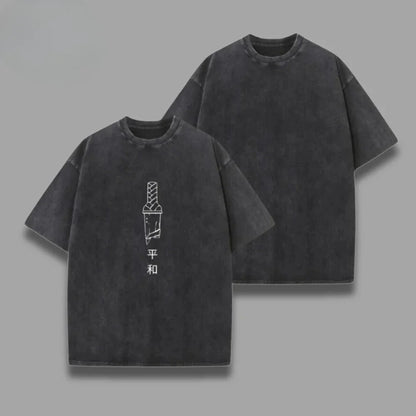 Short Sleeve Tee Anime Washed Vintage Graphic T-Shirt Man Women Cosplay Casual Tops 2026 Summer Y2k Streetwear