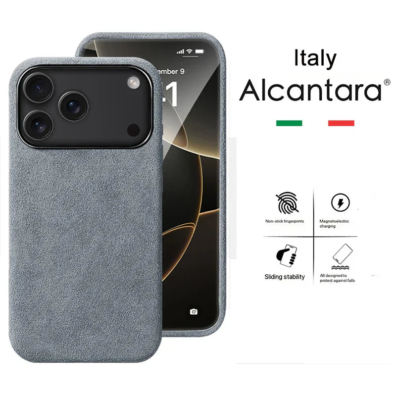 100% Italian Magnetic Case for iPhone 17 Pro Max Air Luxury Magsafe Cover Leather Phone Cases for iPhone 17Pro 17Air
