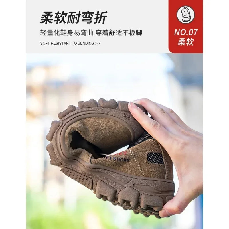 New Insulation 6KV Safety Shoes Men-Anti-Smash,Anti-Pierce Scald-Proof Welding Boots, Indestructible Work Boots for Men, Durable