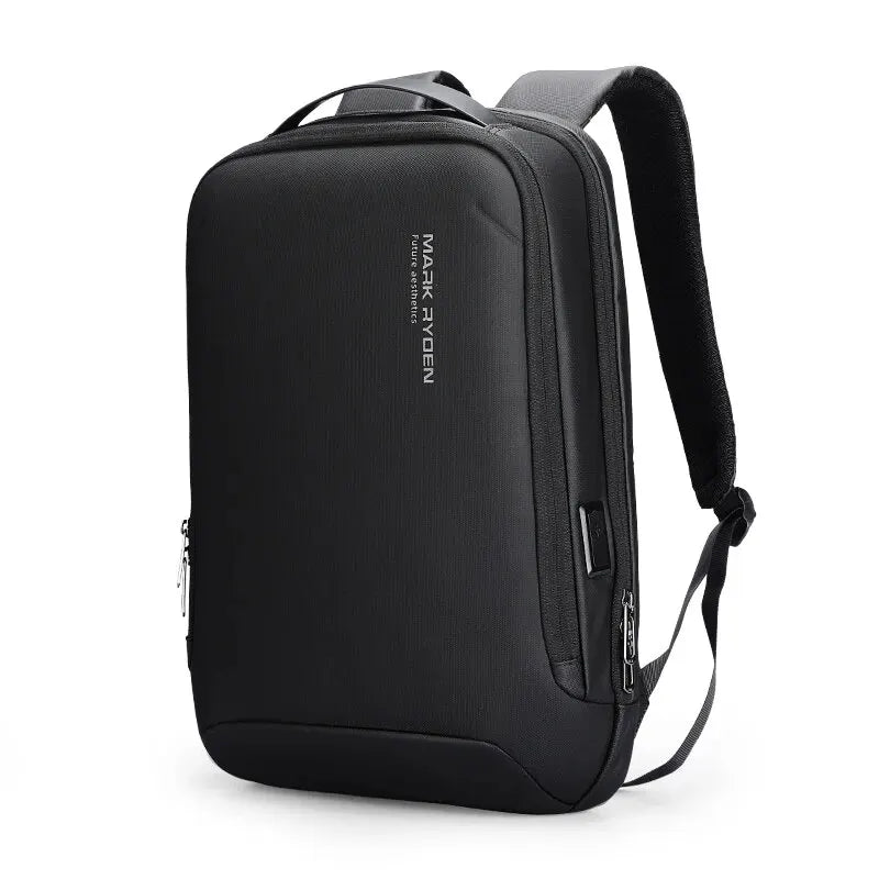 Slim Laptop Backpack for Men Business Minimalist Backpack YKK Zipper Scratch Resistant With USB