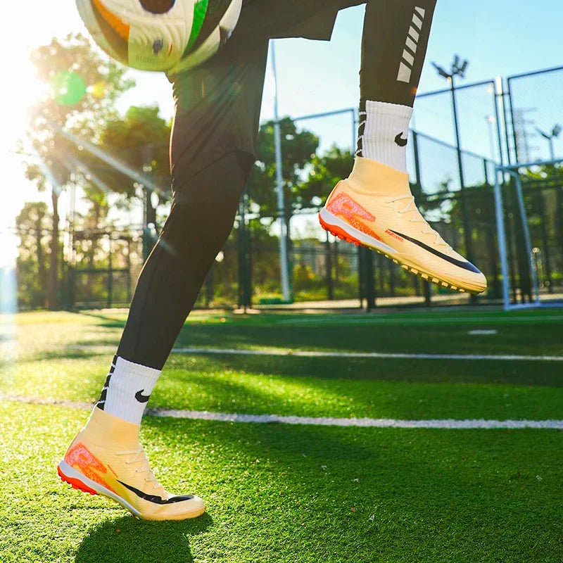 New Men Women Professional Football Boots Training Cleats Sport Sneakers Trainer Lightweight Grass Non-slip Match Soccer Shoes