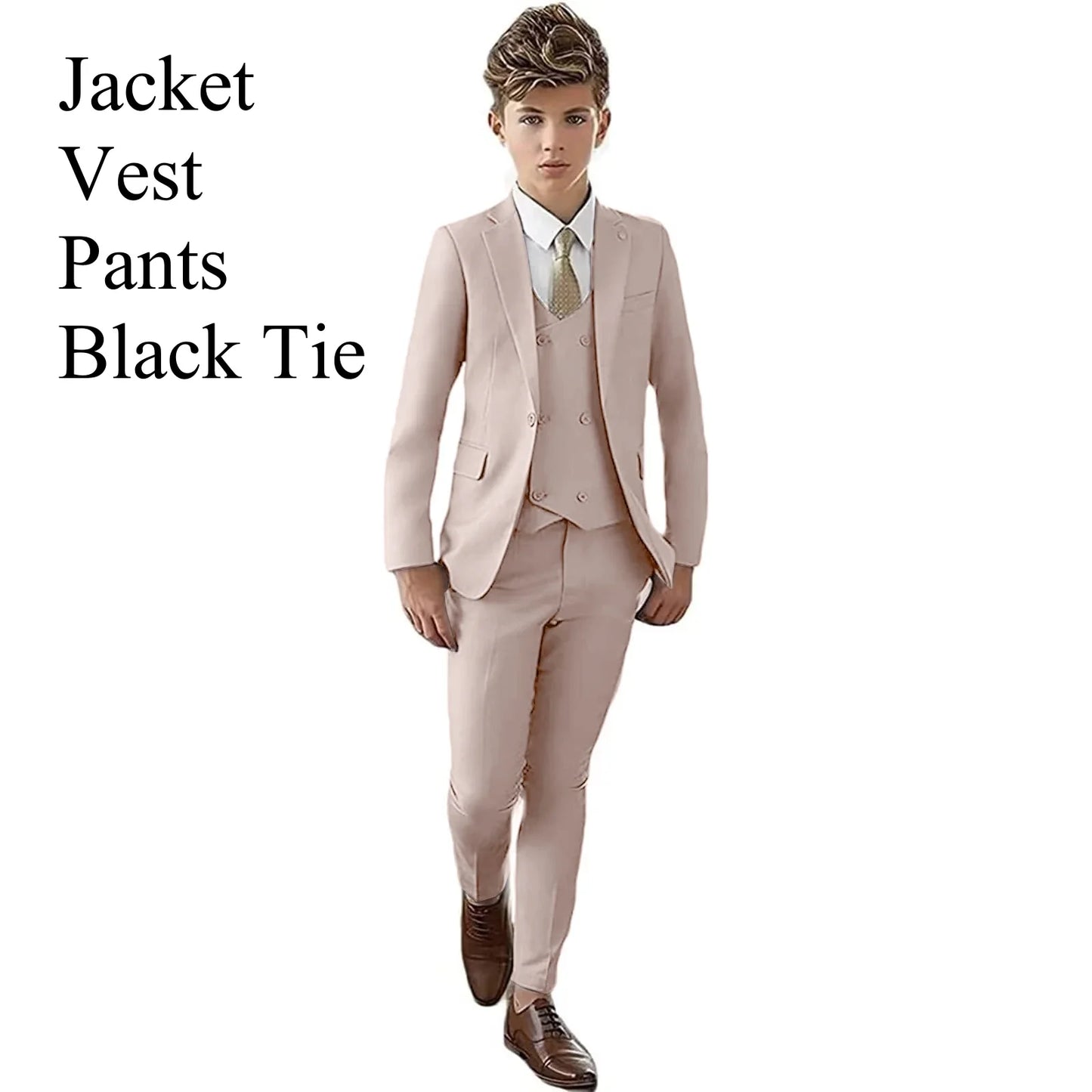 Paisley Classic 4-Piece Suits for Boys 3T-14 Smart Stylish Boy's Tuxedo Formal Outfit Kids Blazer Vest Pants Back to School