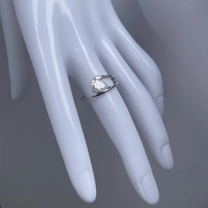 D Color VVS1 6*8mm Pear Cut Moissanite Rings for Women Sparkling Wedding Proposal Birthday Gift 100% S925 Sterling Silver