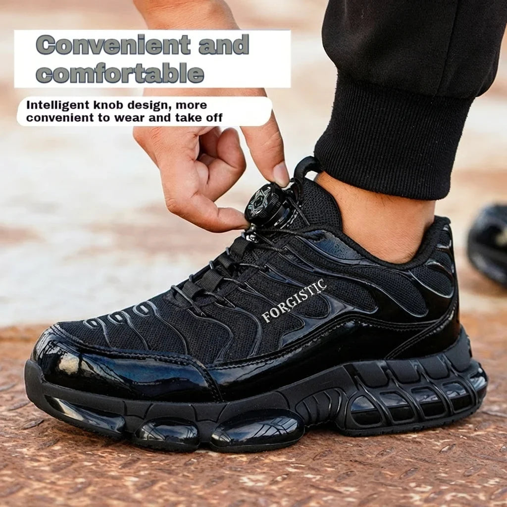 Fashion Safety Protective Shoes Men Safety Shoes Anti-smash Anti-puncture Work Shoes Steel Toe Men Comfortable Work Boots