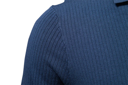 Men's Classic Polo Shirt Solid Color Breathable Elegant Casual Luxury Old Money Style for Men