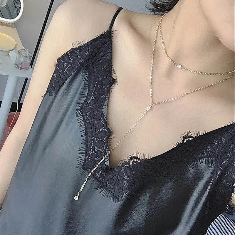 New Minimalist Pendant Women's Necklaces Cross Leaf Silver Color Knot Design Female Neck Jewelry Infinity Multilayers Collares