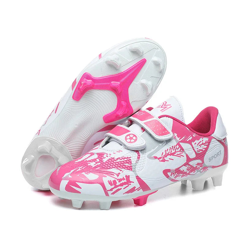 Boys Football Boots New Resistant Casual Kids Soccer Shoes Sneakers Grass Non Slip Training Sports Fast Match Breathable Cleats