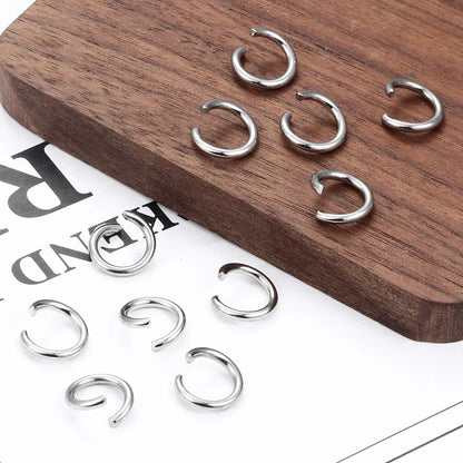 1.5mm Thick Stainless Steel Width 8mm 9mm 10mm 12mm  Open Jump Rings For Jewelry Making Supplies Accessories Findings Not Fade