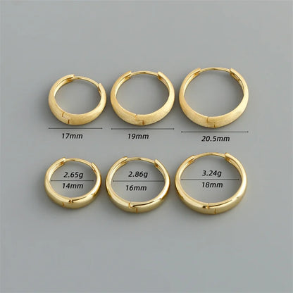 925 Sterling Silver Simple Statement Matte Large Huggies Hoop Earrings for Men Women Fine Gothic Punk Charms S925 Jewelry