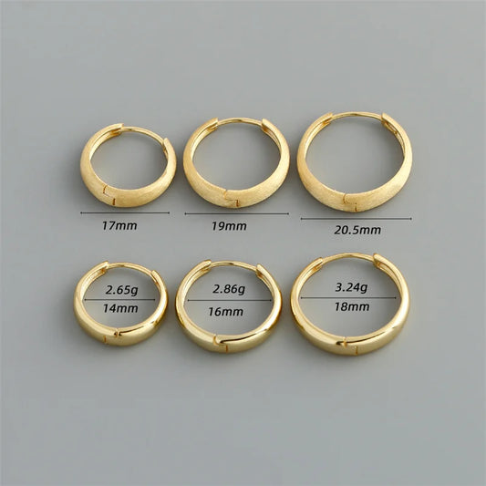 925 Sterling Silver Simple Statement Matte Large Huggies Hoop Earrings for Men Women Fine Gothic Punk Charms S925 Jewelry