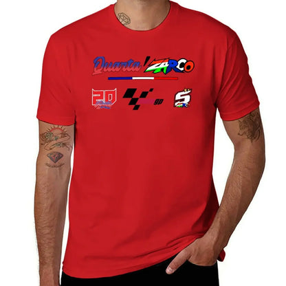 Quartararo x Zarco T-Shirt aesthetic clothes plus size tops vintage clothes cotton graphic tees mens t shirt graphic