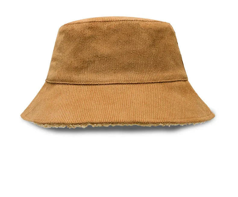 Double-sided Wearable Dad Winter Fisherman Hat Woman Corduroy Fur Bucket Hats Men Big Size Panama Hats Lady Warm Snow Hat