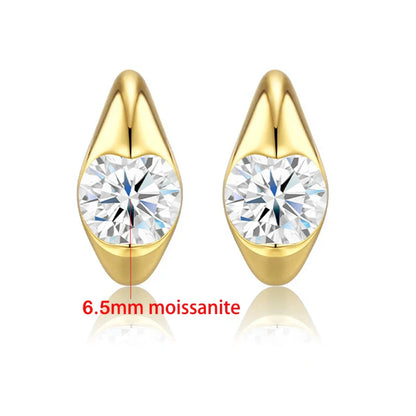 2CTTW D VVS1 Excellent Cut Moissanite Stud Earrings for Women Lab Diamond Wedding Dainty Jewelry S925 Sterling Silver