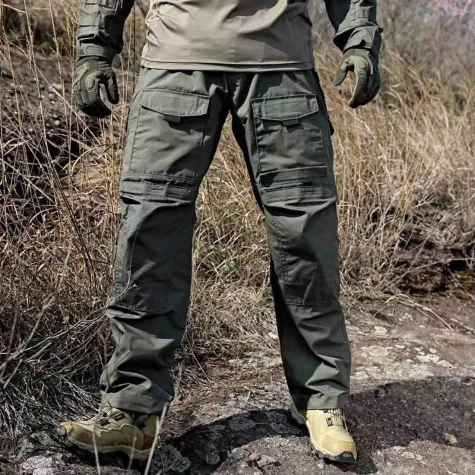 Tactical Pants Men Multi-Pocket Cargo Pants Casual Trousers Wear-Resistant Quick Dry Workwear Hiking Trainning Pant Loose