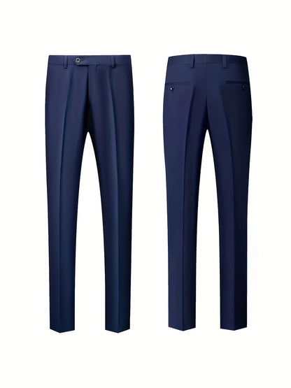 Men's 3pcs Suit Set, Jacket + Vest + Pants, Fashionable, Suitable for Weddings, Parties and Formal Occasions