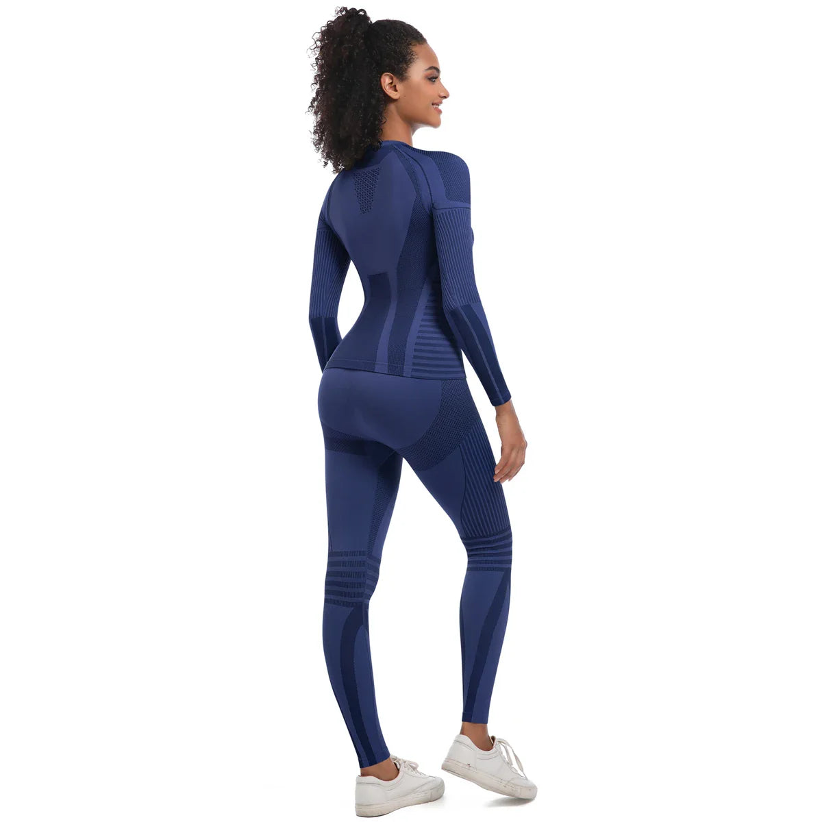 Women Skiwear Set Yoga Set Skiing Underwear Fitness Workout Thermal Gym Ski Snowboarding Running Yoga Exercise Suit Long Johns