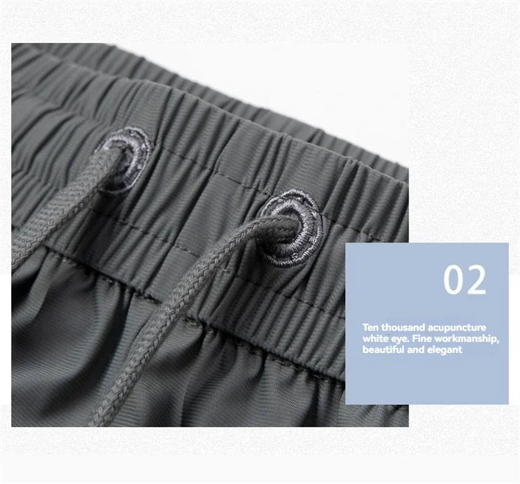 2026 Summer Ice Silk Elastic Joggers Pants for Men Women Thin Trendy Loose Sports Casual Couples Comfortable Straight Leg Tights