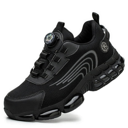 Rotating Button Work Safety Shoes for Men protection Safety Work Shoes Anti Puncture Work Sneakers Anti-smash Steel Toe Boots