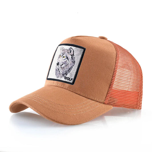 Baseball Cap With Embroidery Wolf Patch Men's Snapback Baseball Hat Four Seasons Outdoor Fashion Visor Caps Women Casual Cap