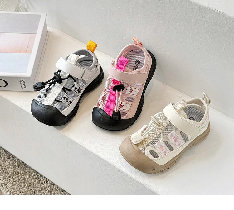 Children Sport Sandals Baby Soft Breathable Beach Sandals Summer Boys Girls Hollow Cool Running Shoes Kids Buckle Sandals