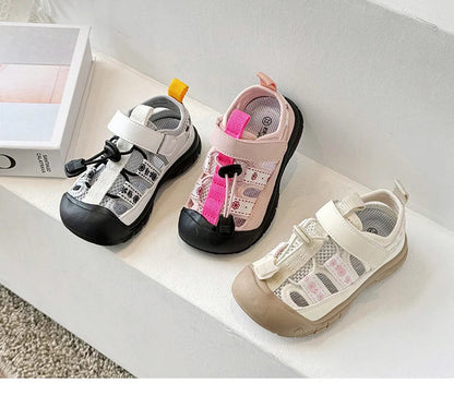 Children Sport Sandals Baby Soft Breathable Beach Sandals Summer Boys Girls Hollow Cool Running Shoes Kids Buckle Sandals