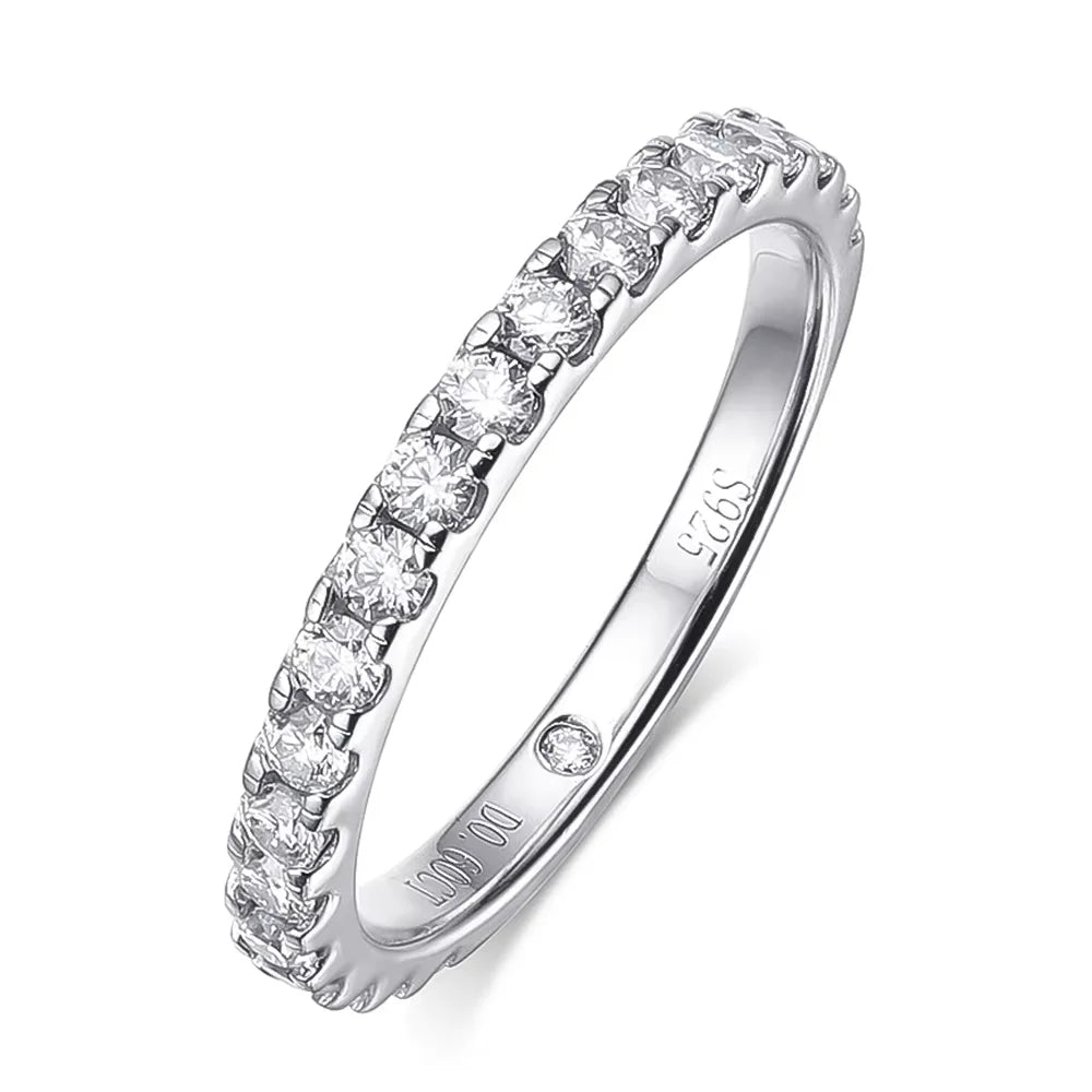 5.28ct All Moissanite Rings Set Women Gift Sparkling Lab Diamond Wedding Rings S925 Sterling Silver Plated 18K Jewelry