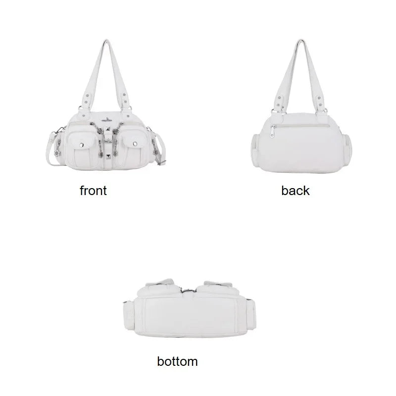 Vintage Women Handbags Satchel Top-handle Handbag PU Shoulder Bag Dumpling Pack Give Gifts Shoulder Bags Phone Money Pack