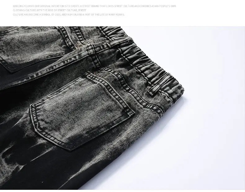Autumn Men's Baggy Wide Leg Men's Jeans High Street Style Dyed Denim Casual Straight Neutral Wind Baggy Jeans Fashion Versatile