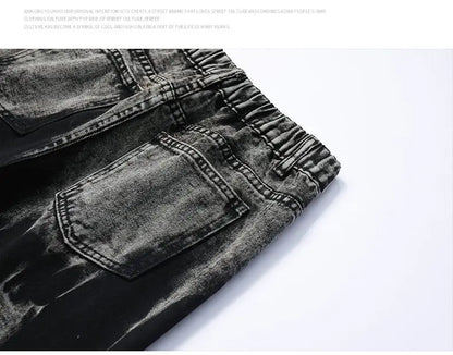 Autumn Men's Baggy Wide Leg Men's Jeans High Street Style Dyed Denim Casual Straight Neutral Wind Baggy Jeans Fashion Versatile