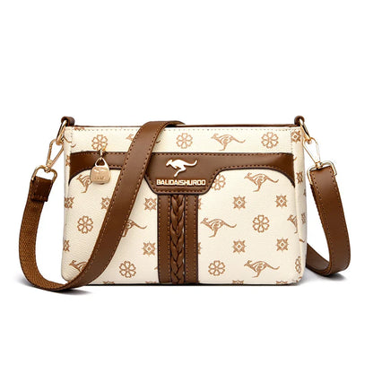 Old Flower Leather Luxury Designer Crossbody Shoulder Mesenger Bags for Ladies Zipper Small Retro Women Bag Female Sac A Main