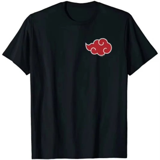 Japan Anime Akatsuki Cloud Symbols Print Men T-shirts Streetwear Men Short Sleeve T Shirts Brand  Men Clothing Tshirt