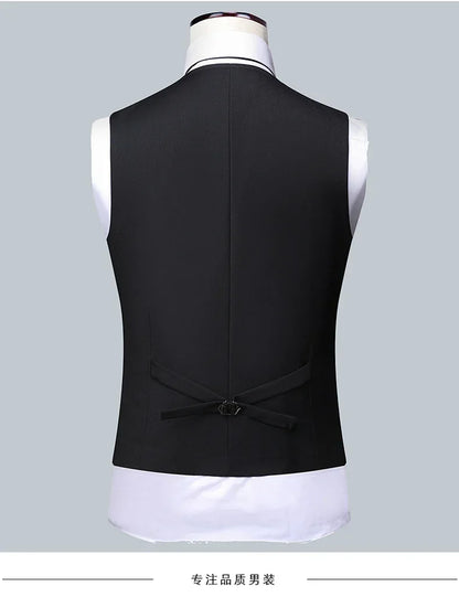 Suit  Outdoor Gentleman Solid-color Men's Fashionable Formal Business Wedding Hosting Banquets Casual and Fitted Gentle Suit