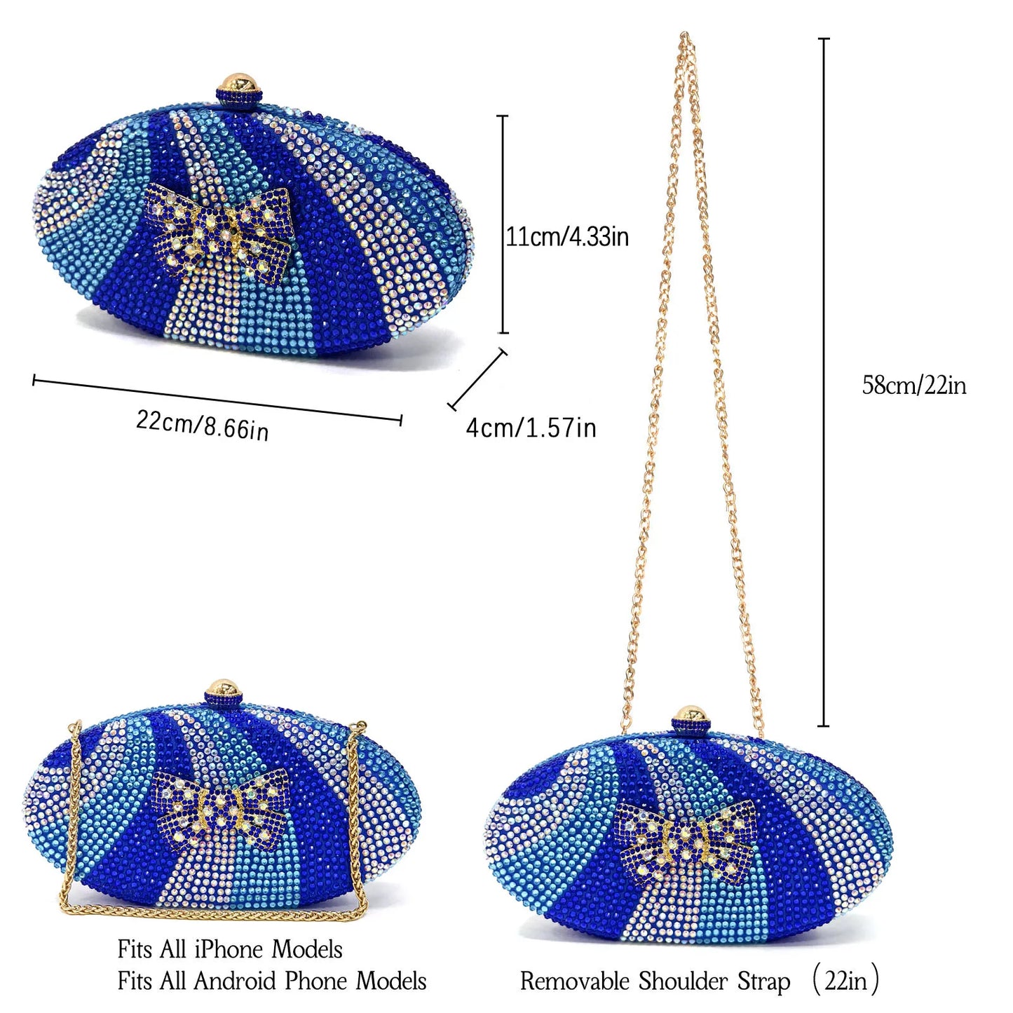 Nigerian-Inspired Rhinestone High Heels for Women with Purple Oval Bag – Stylish Ladies' Footwear & Accessory Set