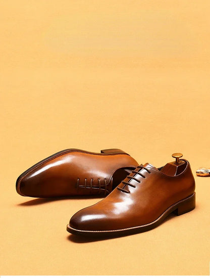 Italian Men's Formal Shoes Luxury Genuine Leather Handmade Quality Comfortable Elegant Black Wedding Social Oxfords Shoes Man