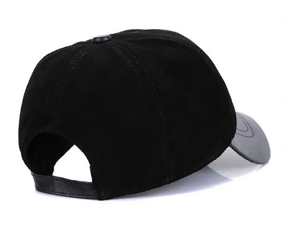 New 2026 Street Hip Hop Hat Leather Hat Fashion Adult Leather Hat Men's Warm Leather Baseball Cap Male Men Outdoor Windproof Hat