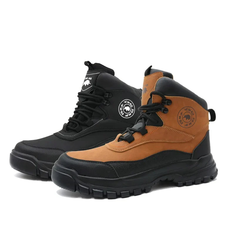 New fashion high-top anti-smashing and anti-puncture safety shoes steel toe toe wear-resistant work shoes men's protective shoes
