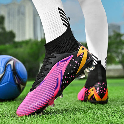 New Men Football Boots Sports Shoes Futsal High Ankle Soccer Shoes High-quality Indoor Non-Slip Outdoor Ultralight Non-Slip
