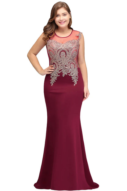 BABYONLINE In Stocks Luxury Beads Mermaid Evening Dresses Royal Blue Appliques Sheer Bodice Prom Party Dresses Robe de Soiree