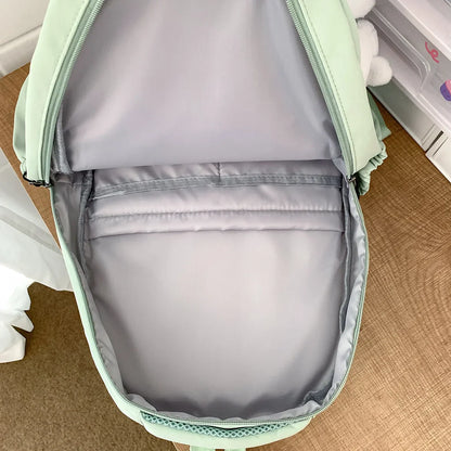 New Female Fashion Men High Capacity Waterproof College Backpack Trendy Women Laptop School Bags Cute Girl Travel Book Bag Cool