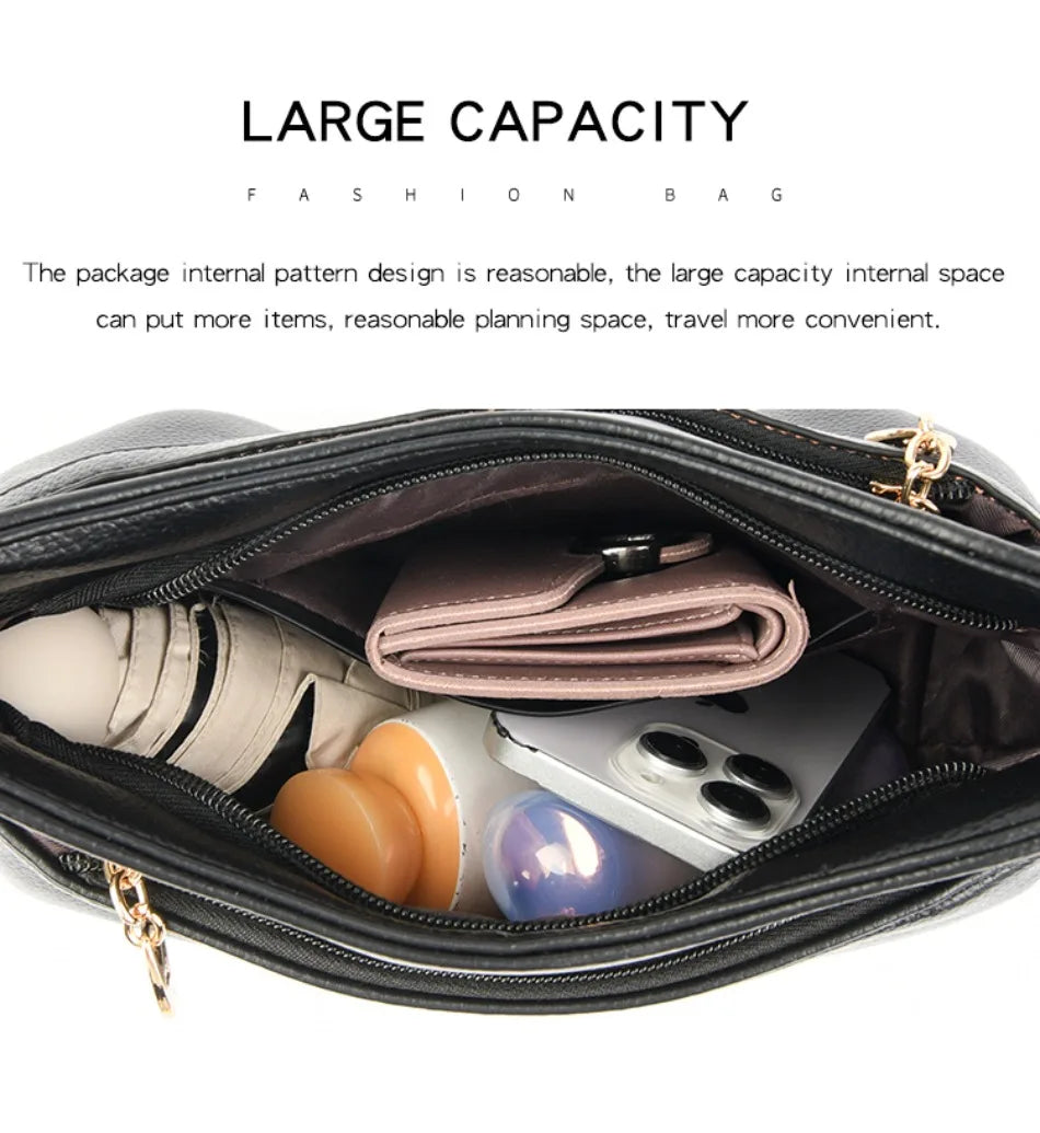 Genuine High Quality Soft Leather Women's Handbag Trend Designer Female Crossbody Bag Casual Shoulder Messenger Handbags 2024