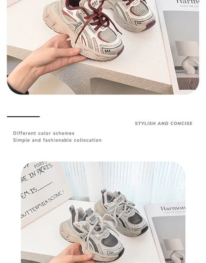 Children Sports Shoes Spring Autumn Mesh Breathable Causal Training Sneakers for Boys Girls Classic Kids School Basketball Shoes
