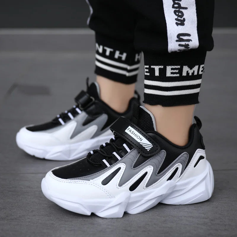 Kids Casual Boys Basketball Shoes Soft Sole Kids Shoes Non-slip Sneakers Shoes Outdoor Student's Children Sport Walking Footwear